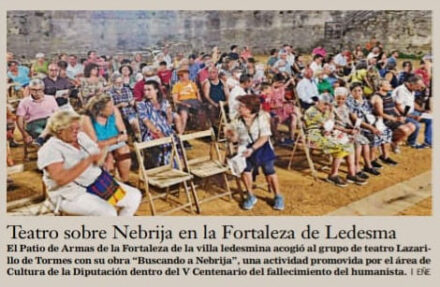 Teatro sobre Nebrija en la Fortaleza de Ledesma