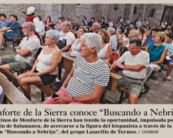 Monforte de la Sierra conoce «Buscando a Nebrija»