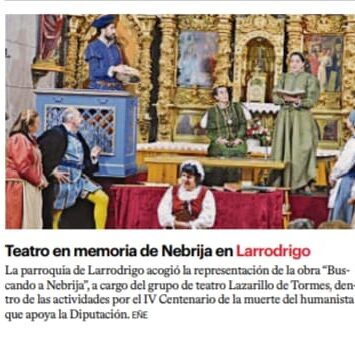 Teatro en memoria de Nebrija en Larrodrigo