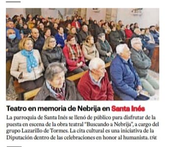 Teatro en memoria de Nebrija en Santa Inés
