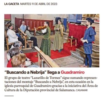 «Buscando a Nebrija» llega a Guadramiro
