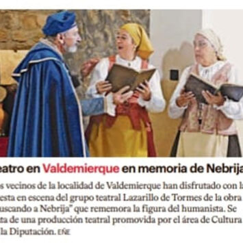 Teatro en Valdemierque en memoria de Nebrija