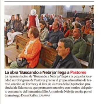 La obra «Buscando a Nebrija» llega a Pastores