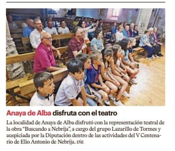Anaya de Alba disfruta con el teatro