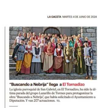 «Buscando a Nebrija» llega a El Tornadizo
