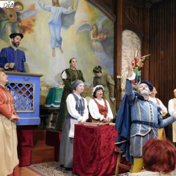 San Miguel de Valero disfruta con la obra «Buscando a Nebrija»