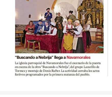 «Buscando a Nebrija» llega a Navamorales
