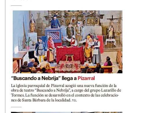 «Buscando a Nebrija» llega a Pizarral