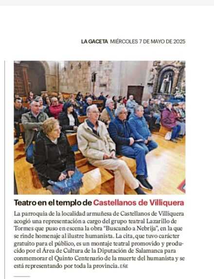 Teatro en el templo de Castellanos de Villiquera