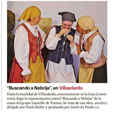 «Buscando a Nebrija», en Villasdardo