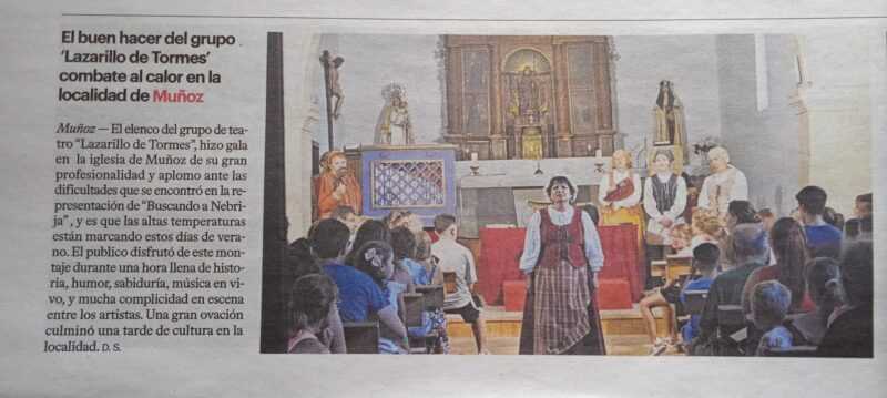El buen hacer del grupo «Lazarillo de Tormes» combate al calor en la localidad de Muñoz