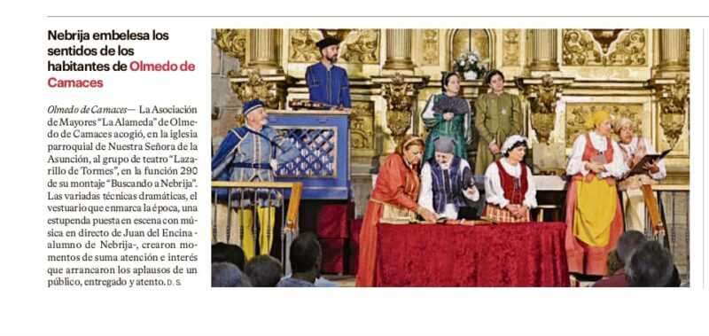 Nebrija embelesa los sentidos de los habitantes de Olmedo de Camaces
