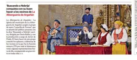«Buscando a Nebrija» conquista con su buen hacer a los vecinos de La Alberguería de Argañán