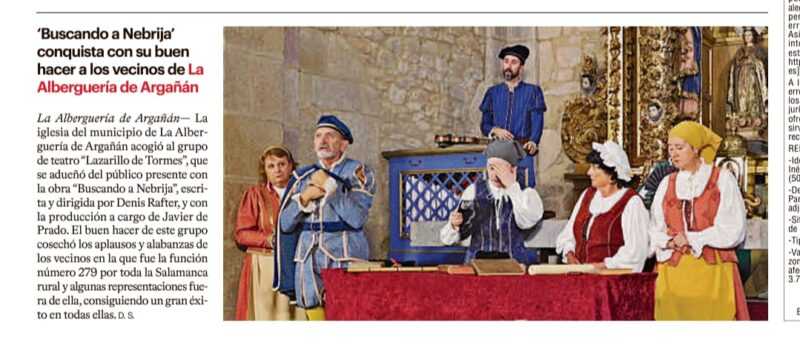 «Buscando a Nebrija» conquista con su buen hacer a los vecinos de La Alberguería de Argañán